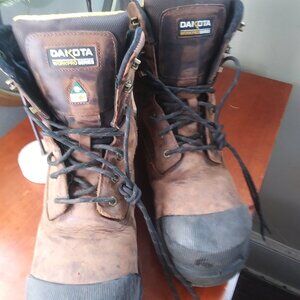 Dakota Work Pro Men's 8" Freshtech Safety Work Boots Brown sz 10